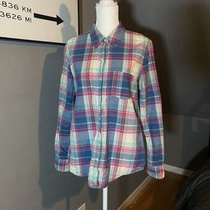 Gap Boyfriend Fit Plaid Top